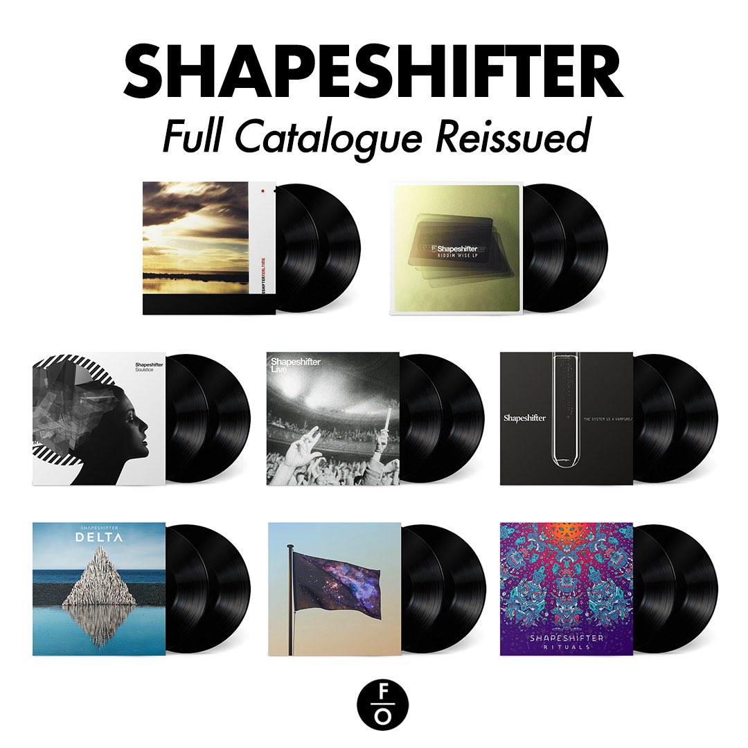 Celebrating 25 years of Shapeshifter with the full catalogue repressed (or pressed for the first time when it comes to ‘Live’ and ‘Real Time’). Available in limited supply at FlyingOut.co.nz 💪