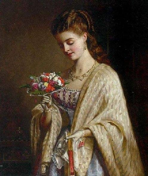 William Maw Egley. A Moment of Reflection. #art #painting #portrait #interior