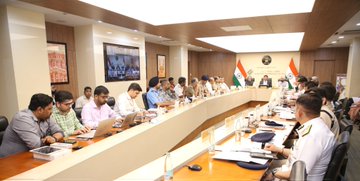 In image : Commission meeting with Chief Secretaries, DGPs, MHA, MoD and Heads of CAPFs today. The meeting is reviewing law-and-order situation, prevention of illicit activities, seizures and vigil across inter-state and international borders in #GeneralElections2024