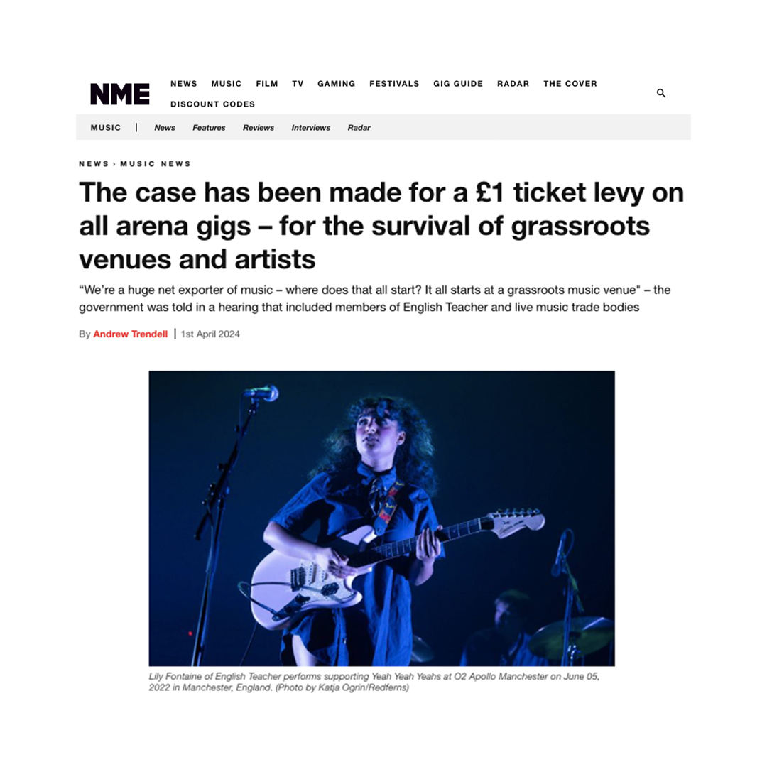 “What good is it keeping venues open if artists can’t afford to perform in them?” Last week, our CEO, David Martin, spoke before MP's in Parliament, to discuss the ongoing crisis facing grassroots venues. 🔗 Read the full piece from NME: bit.ly/3TJcr48