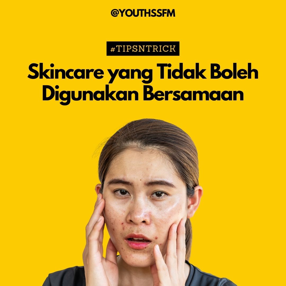 Youthssfm's tweet photo. #TipsnTrick
Mau glowing pas lebaran kok malah jadi kering beruntusan sih. Hmm.. kayaknya ada yang salah deh sama pemakaian skincare kamu YupSS. Sini-sini kita bahas kandungan skincare yang tidak boleh dipakai secara bersamaan. https://t.co/m41M5uvVhZ