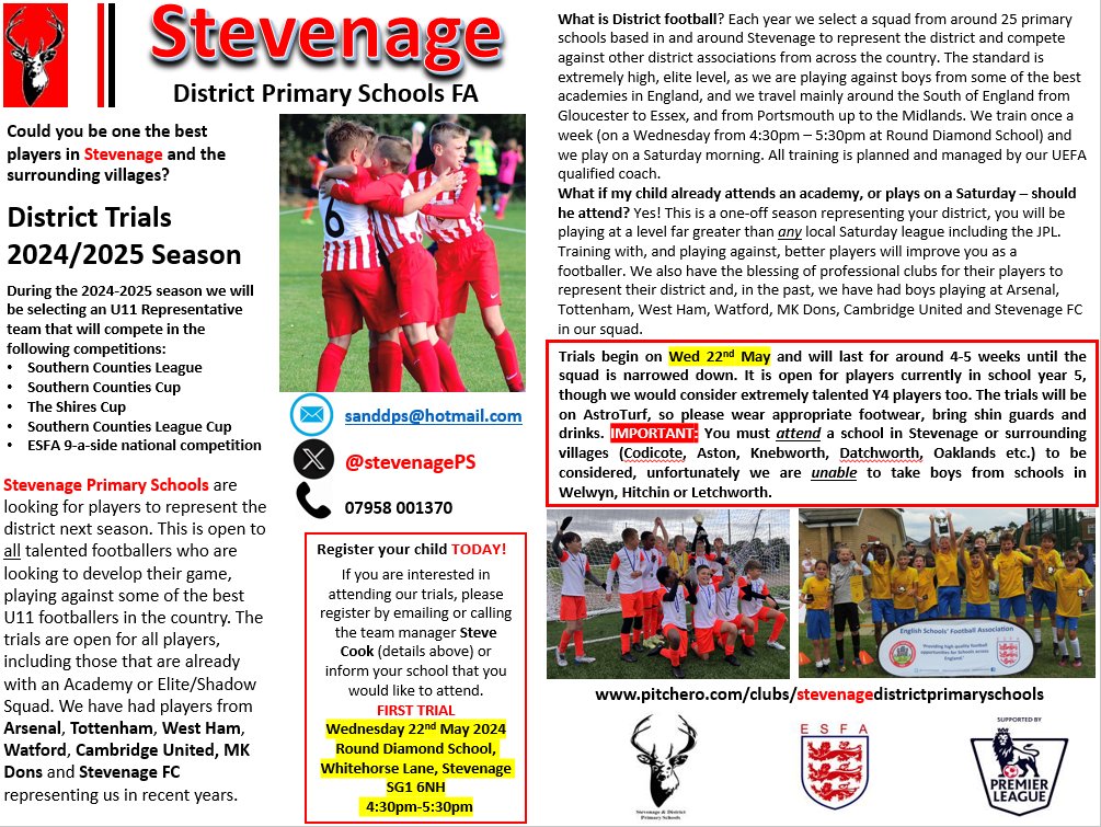 Trials for our U11 2024/25 team will take place starting 22nd May. Get in touch via DM or contact your school to let them know you wish to attend.