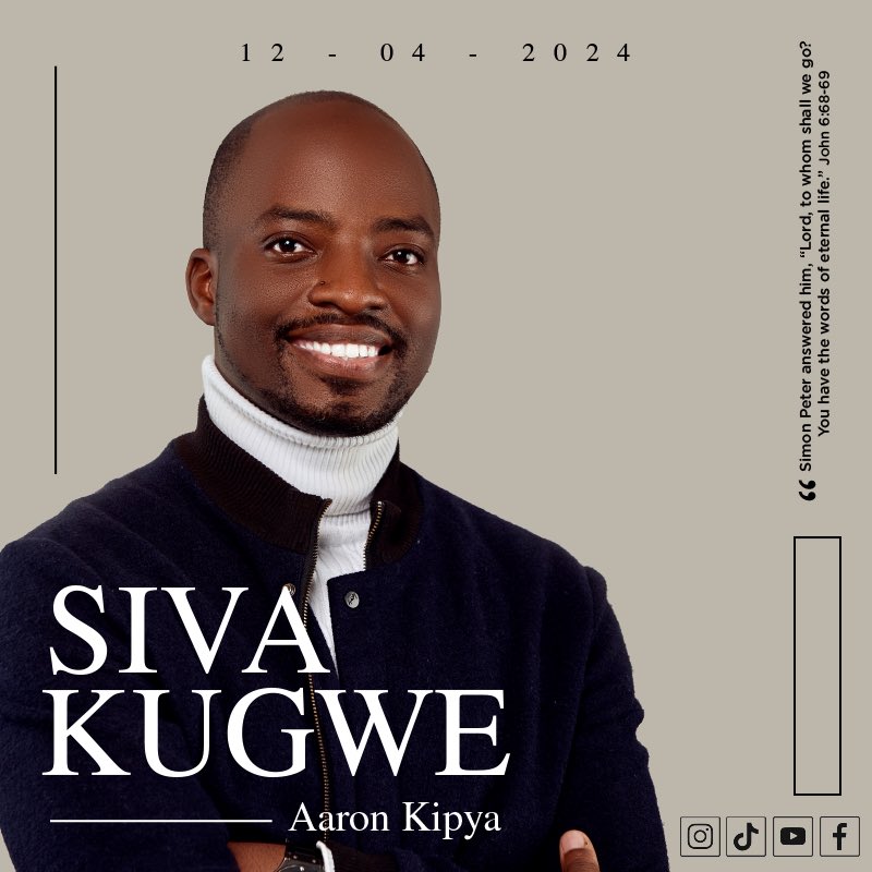 We all go through seasons whose intention is to challenge or shake our faith - to draw us away from our Savior Jesus, doubt his love and power. But we must make a firm decision - SIVA KUGWE 🥹☺️ New release 📌 12-04-2024 #MarkTheDate #AaronKipya YouTube youtube.com/@AaronKipya