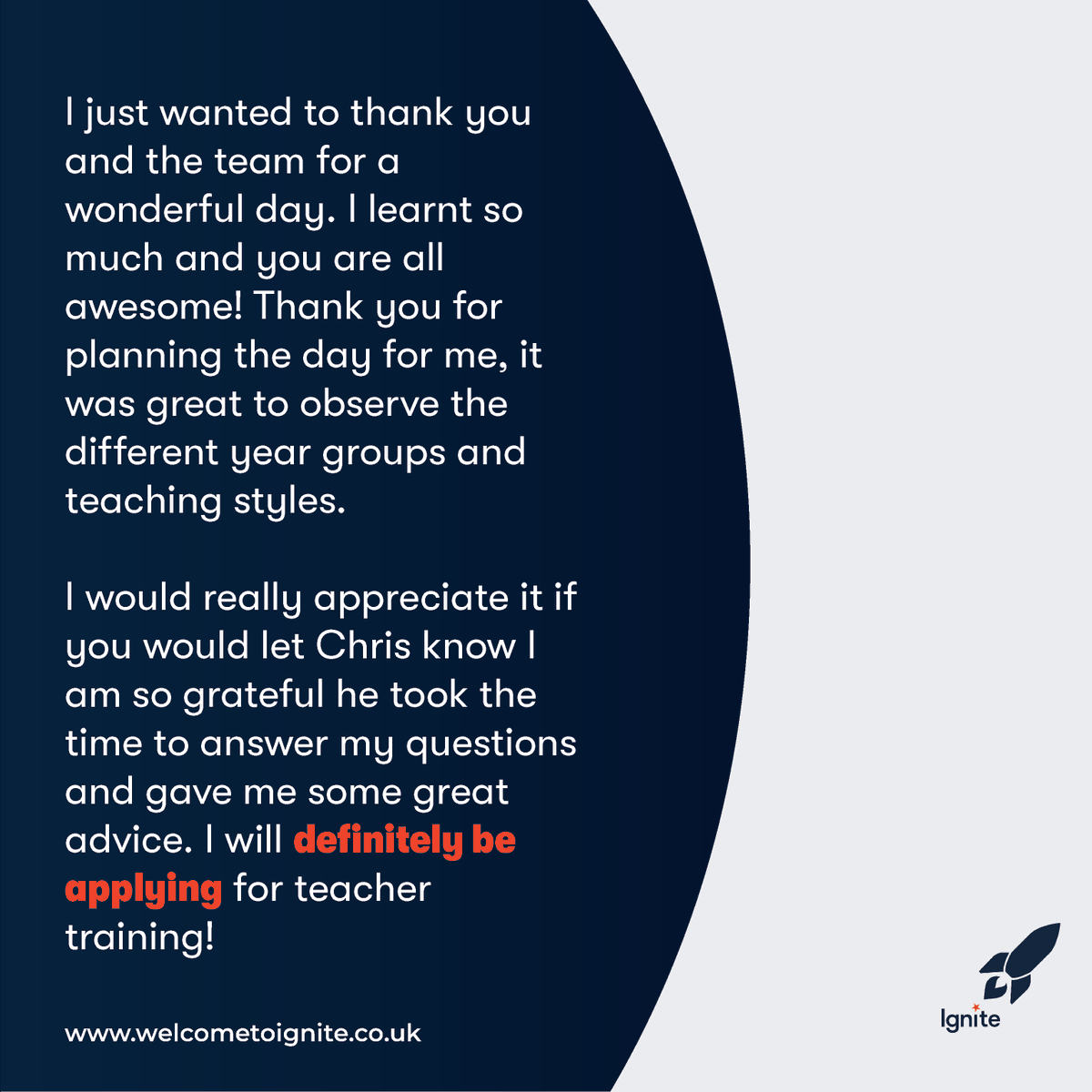 Ignite (@ignite_inst) on Twitter photo Explore the School Experience Programme with Ignite! Gain an invaluable insight into teaching with our PGCE w/ QTS programmes, partnered with <a href="/uochester/">University of Chester</a> & <a href="/LiverpoolHopeUK/">Liverpool Hope University</a>. Dive into school life from day 1! Discover if teaching is your calling! #TeacherTraining Explore the School Experience Programme with Ignite! Gain an invaluable insight into teaching with our PGCE w/ QTS programmes, partnered with <a href="/uochester/">University of Chester</a> & <a href="/LiverpoolHopeUK/">Liverpool Hope University</a>. Dive into school life from day 1! Discover if teaching is your calling! #TeacherTraining