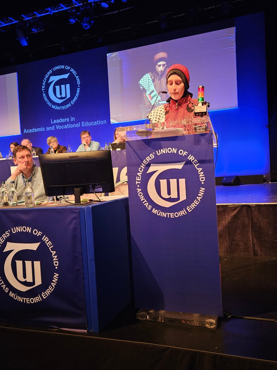 Tamar Nijim, a student from Palestine, tells TUI Congress about the horrors children are facing in her home country. #tui24