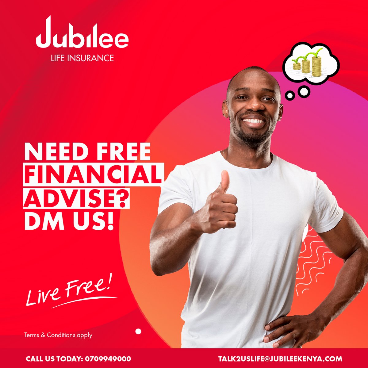 JubileeInsKE's tweet image. Embark on your journey towards personalized financial solutions with competitive returns to unlock your financial freedom! Enjoy free expert guidance from our professional advisors by simply texting ADVICE to 24464.  #FinancialGuidance #Insuranceke #Livefree #JubileeLife