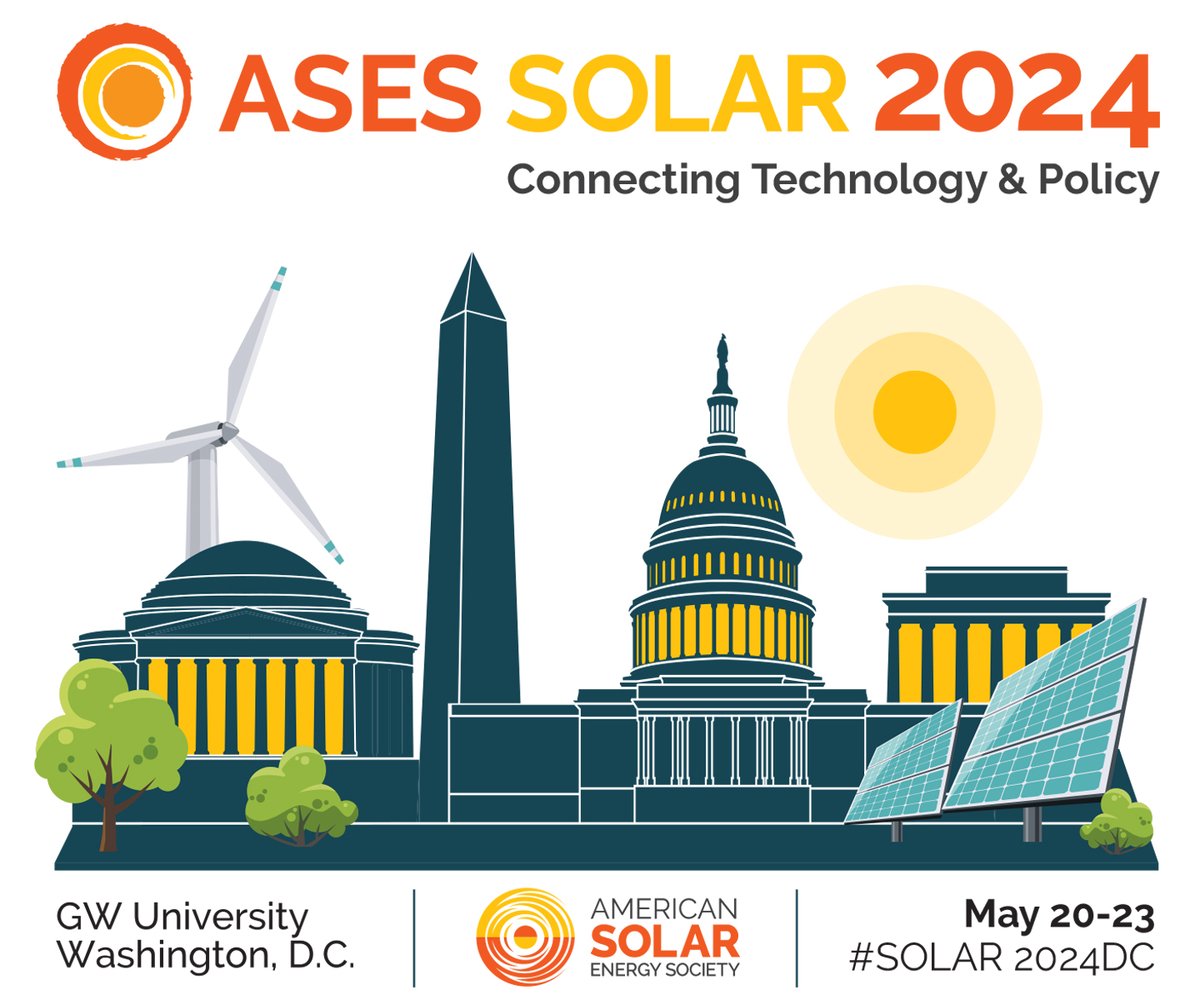 ISES Solar Energy (@ises_solar) on Twitter photo Join <a href="/ASES_Solar/">American Solar Energy Society</a> at their upcoming conference, SOLAR 2024: Connecting Technology & Policy, on May 20-23 in Washington, D.C., and virtually.
ISES Members receive a 15% discount. Send an e-mail to members@ises.org.
find all the information here: ases.org/conference. Join <a href="/ASES_Solar/">American Solar Energy Society</a> at their upcoming conference, SOLAR 2024: Connecting Technology & Policy, on May 20-23 in Washington, D.C., and virtually.
ISES Members receive a 15% discount. Send an e-mail to members@ises.org.
find all the information here: ases.org/conference.