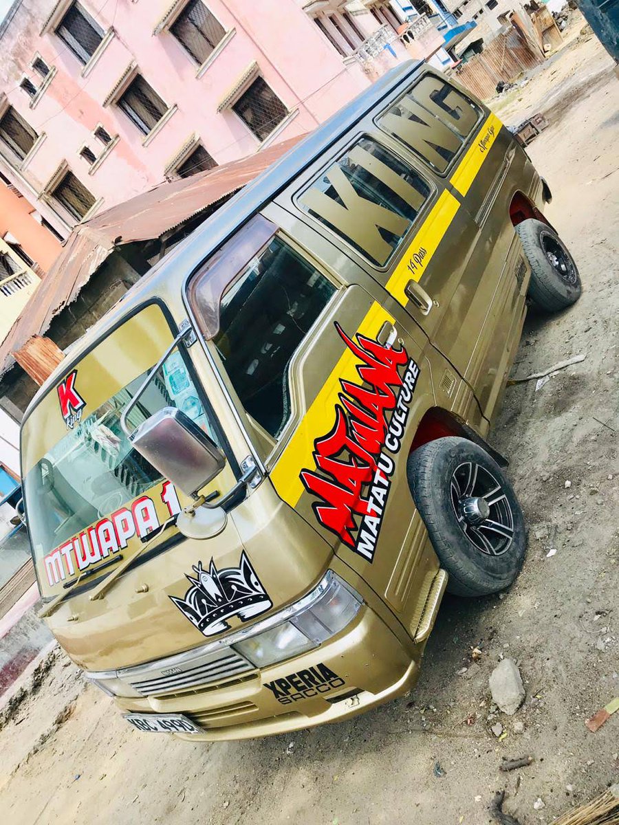 MombasaMatatu's tweet photo. Same Theme, Same Owner, Different Vehicles! 
The Self Proclaimed 'Mtwapa 1' Back In The Day! 
King 
Mtwapa - ABSA 

#Art
#MMG
#Matatu 
#ThrowbackThursday https://t.co/niJHS5ISzS