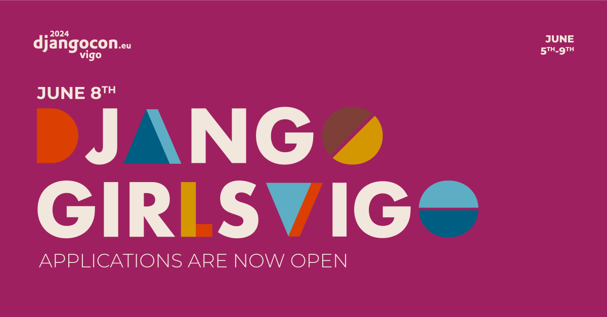 🎉 Exciting news! Django Girls workshop is coming to DjangoCon Europe 2024 on June 8th! 💻✨ Applications are now open. Don't miss this chance to dive into Django in a supportive and inclusive environment! Find out more on: djangogirls.org/en/vigo/ #djangoconeurope #djangogirls