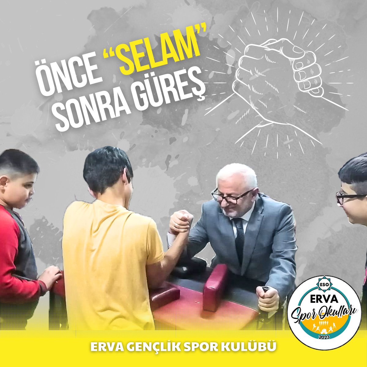 İL MÜFTÜSÜ AKKUŞ'TAN ÖNCE 'SELAM' SONRA GÜREŞ! Kayseri İl Müftümüz Sayın Yusuf Akkuş, Erva Gençlik Spor Kulübü Bilek Güreşi sporcularımızı ziyaret etti. Sporcularımızla Bilek Güreşi yapan Akkuş, sonrasında selâmı yaymak ve Peygamberimiz (s.a.v.)i anmak konularında sohbet etti.