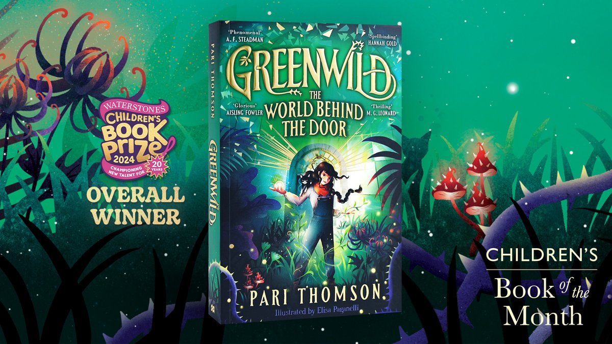 We absolutely 💚 our new kids' #BotM, Greenwild! A portal in Kew Gardens leads to fast-paced adventure filled with wonder, mysteries to be solved & a beautiful, gentle call-to-arms to protect the natural world. Top illustrations + world-building & a sequel following soon in May!