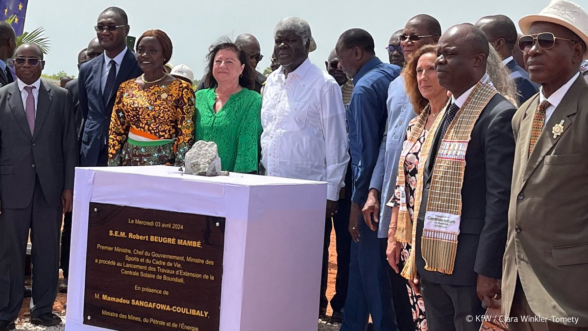 With the new Boundiali solar power plant, @KfW_FZ_int and EU are promoting climate protection, energy transition & jobs in West Africa & Europe. Clean electricity for 150,000 people, and a planned extension to 83 MWp by 2025, again by a 🇫🇷🇩🇪 consortium kfw-entwicklungsbank.de/About-us/News/…