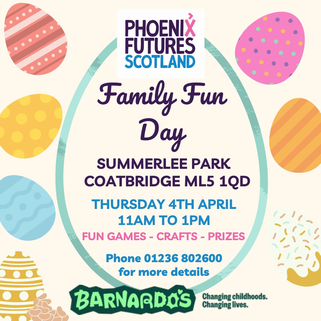Come along to Summerlee Park today for some fun and games! Everyone welcome 😄 @NorthlanADP @BarnardosScot