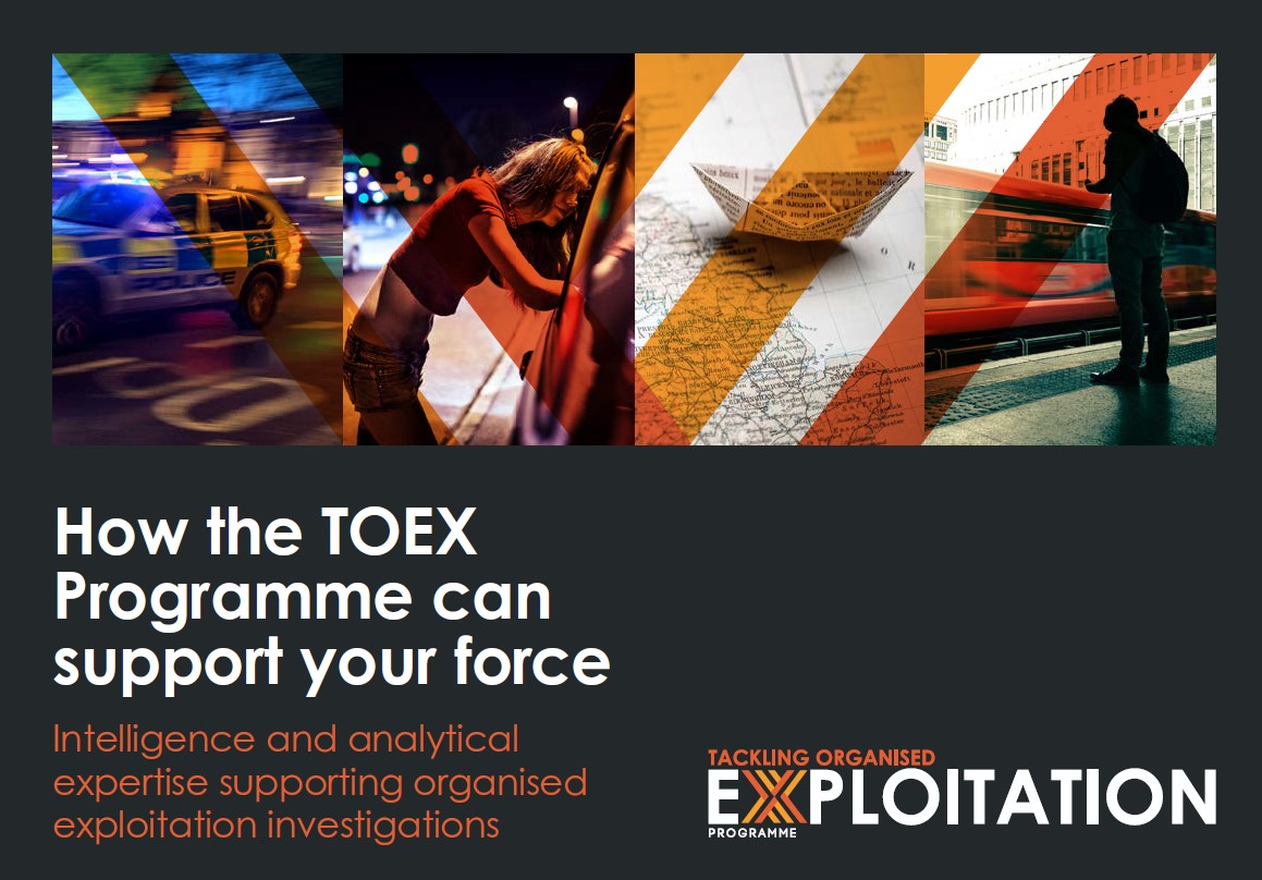 How can forces access dedicated intel and analytical support from TOEX? Take a look at our handy booklet, which explains how our teams help to investigate complex cases of organised exploitation, and crucially, how forces can get in touch with TOEX >> toexprogramme.co.uk/assets/TOEX-Of…