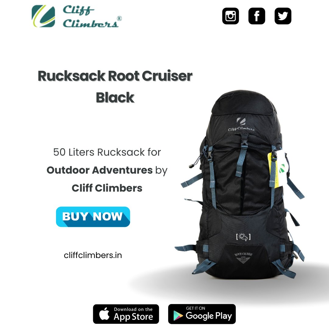 Rucksack Root Cruiser Black - A 50Liters Rucksack for your Outdoor Adventures.

Buy Now - cliffclimbers.in/product/c617dc… 

#Rucksack #Backpack #HikingGear #CampingEquipment #OutdoorAdventures #TravelBackpack #MilitaryTacticalBackpack #TacticalBackpack