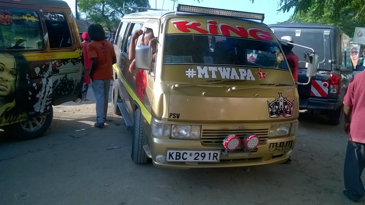 Same Theme, Same Owner, Different Vehicles! 
The Self Proclaimed 'Mtwapa 1' Back In The Day! 
King 
Mtwapa - ABSA 

#Art
#MMG
#Matatu 
#ThrowbackThursday