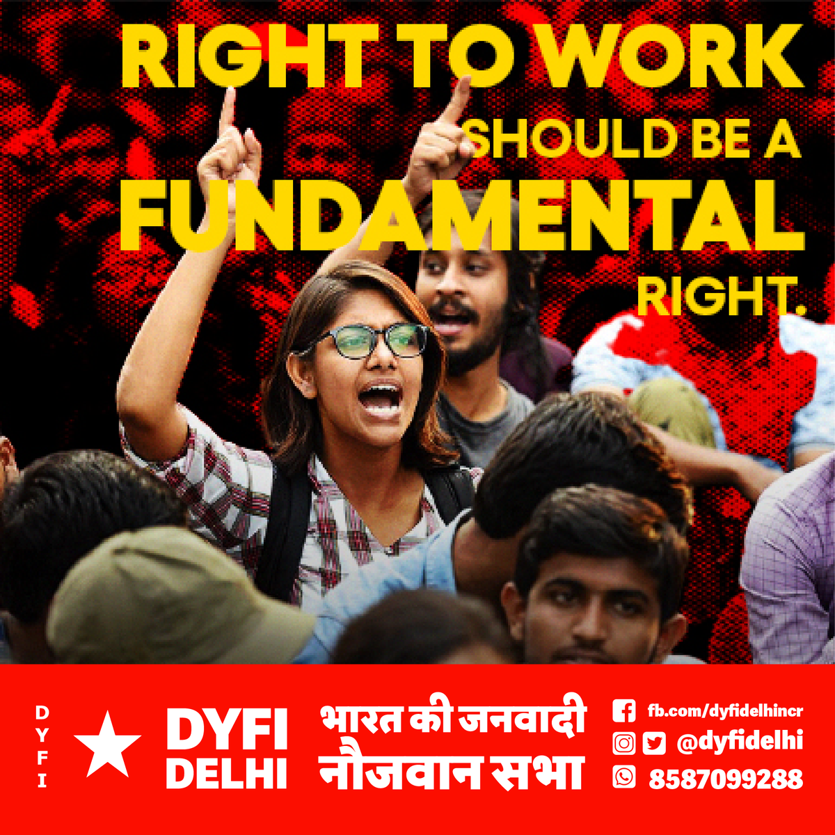 DyfiDelhi's tweet photo. The unemployment figures in India are the highest in the last 45 years. Without constitutional guarantees &amp; legal entitlements, any promise of generating jobs is an empty one. DYFI Delhi has always demanded that the Right to Work should be a fundamental right. #CPIMManifesto https://t.co/SR7q84MTlh