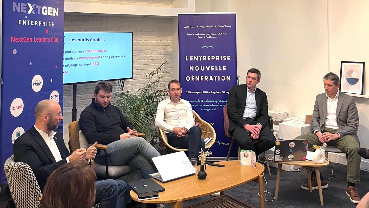 Notre CEO @ppinault était présent à l'afterwork @TheNextGenEnte2 hier soir. 🎊 C'était l'occasion d'échanger sur des sujets qui nous tiennent à cœur, comme la transparence en entreprise, ou encore le rôle des outils dans l'organisation. Merci à @bretones pour l'invitation