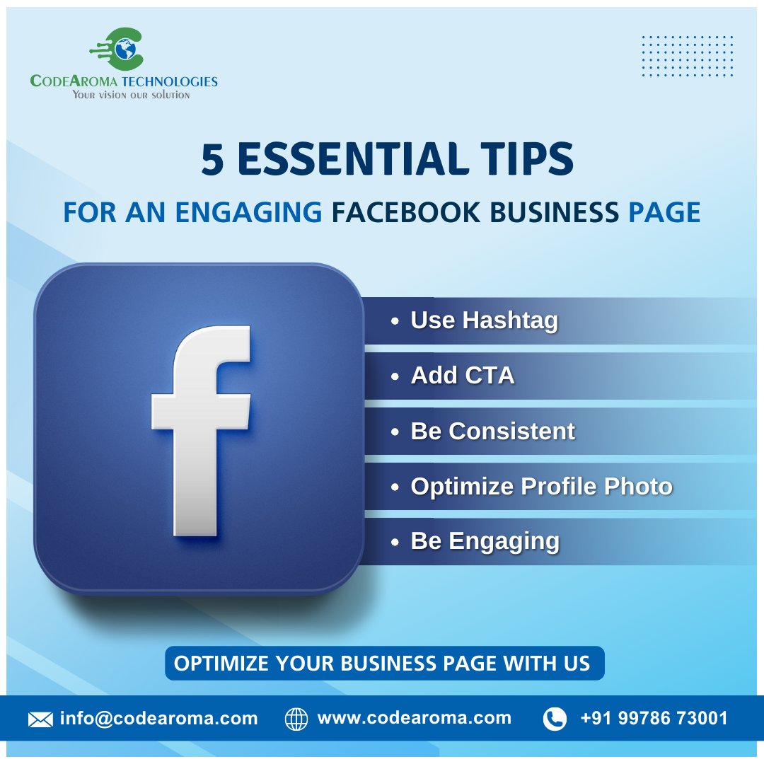 CodeAroma's tweet image. In today's digital world, having a strong online presence is crucial for any business. A 𝗙𝗮𝗰𝗲𝗯𝗼𝗼𝗸 𝗕𝘂𝘀𝗶𝗻𝗲𝘀𝘀 𝗣𝗮𝗴𝗲 can be an incredibly powerful tool to achieve this.

codearoma.com

#facebook #instagram #twitter #Invincible #NickiTrivia