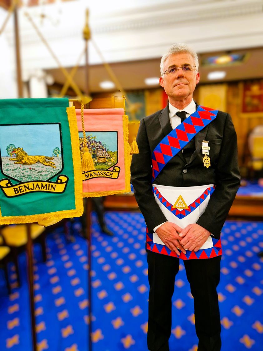 Richard was recently exalted in the Royal Arch at St Cuthberga Chapter No. 622. They are currently experiencing high demand with double exaltations scheduled and no availability for new candidates until 2025. Congratulations to Richard on his achievement.