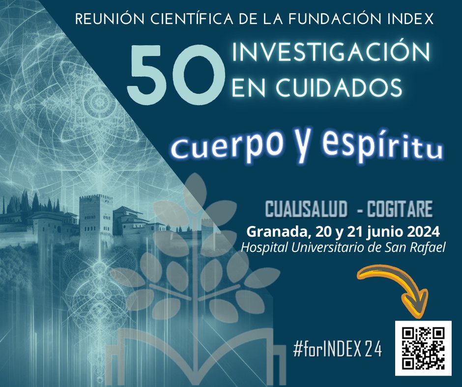 fundacionindex's tweet photo. 🌟Presenta tu trabajo en la 50ª Reunión Internacional de Investigación en Cuidados. Granada, España, 20-21 de junio de 2024. ¡Los trabajos de calidad también suman puntos para tu currículum y bolsas de trabajo! Envía tu propuesta antes del 15 de abril. 🧐https://t.co/Wb6AbLRC8n https://t.co/I0FORFfVb4
