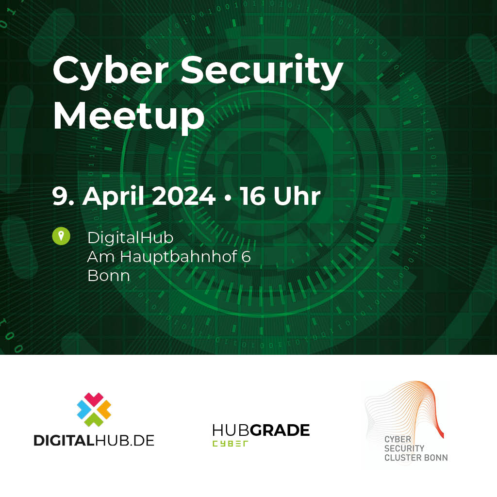 Cyber Security Cluster Bonn e.V. (@cscbonn) on Twitter photo Tauche ein in die Welt der Cybersicherheit! 🌐
beim ersten Meetup Cybersicherheit gemeinsam mit dem DIGITALHUB.DE.
🍕Danach: Networking mit kostenlosen Drinks und Pizza
Kostenfreie Anmeldung hier: lnkd.in/ehBVS7r5
#cybersecurity #bonn #startup #meetup #csc Tauche ein in die Welt der Cybersicherheit! 🌐
beim ersten Meetup Cybersicherheit gemeinsam mit dem DIGITALHUB.DE.
🍕Danach: Networking mit kostenlosen Drinks und Pizza
Kostenfreie Anmeldung hier: lnkd.in/ehBVS7r5
#cybersecurity #bonn #startup #meetup #csc