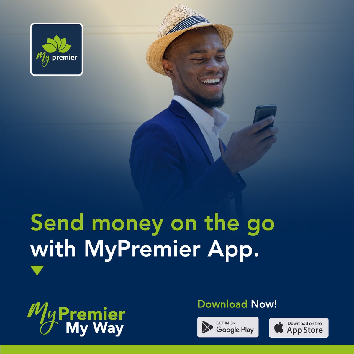Download the mobile banking app that moves with you , send and receive money anywhere using My Premier App. Try out the app today, available for download on Google Play Store and Apple App Store. #MyPremierMyWay #PremierBank #ShariahCompliant