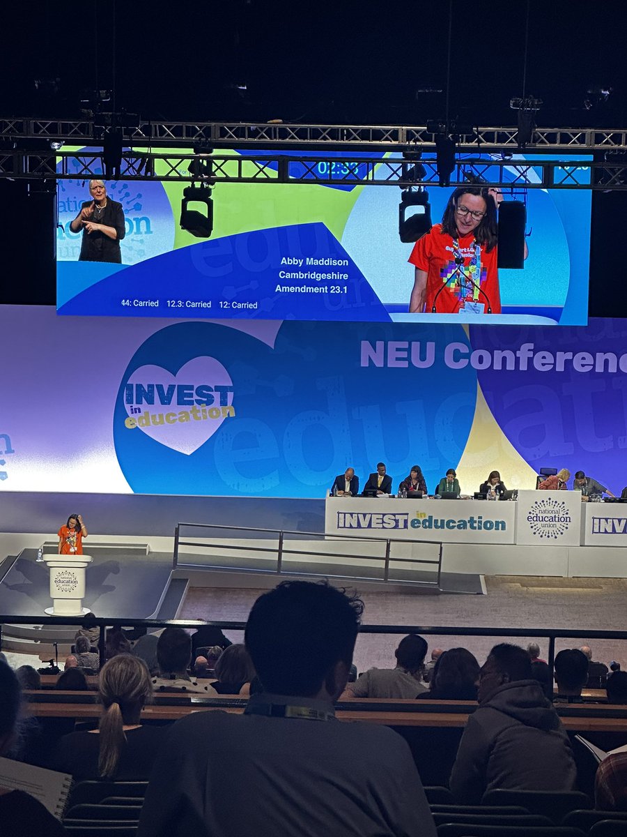 NEUnion Cambridgeshire (@neucambs) on Twitter photo Our own Abby Maddison speaking on Amendment 23.1 on adequate funding for SEND in state schools #NEU2024 <a href="/EasternNeu/">NEU Eastern</a> Our own Abby Maddison speaking on Amendment 23.1 on adequate funding for SEND in state schools #NEU2024 <a href="/EasternNeu/">NEU Eastern</a>