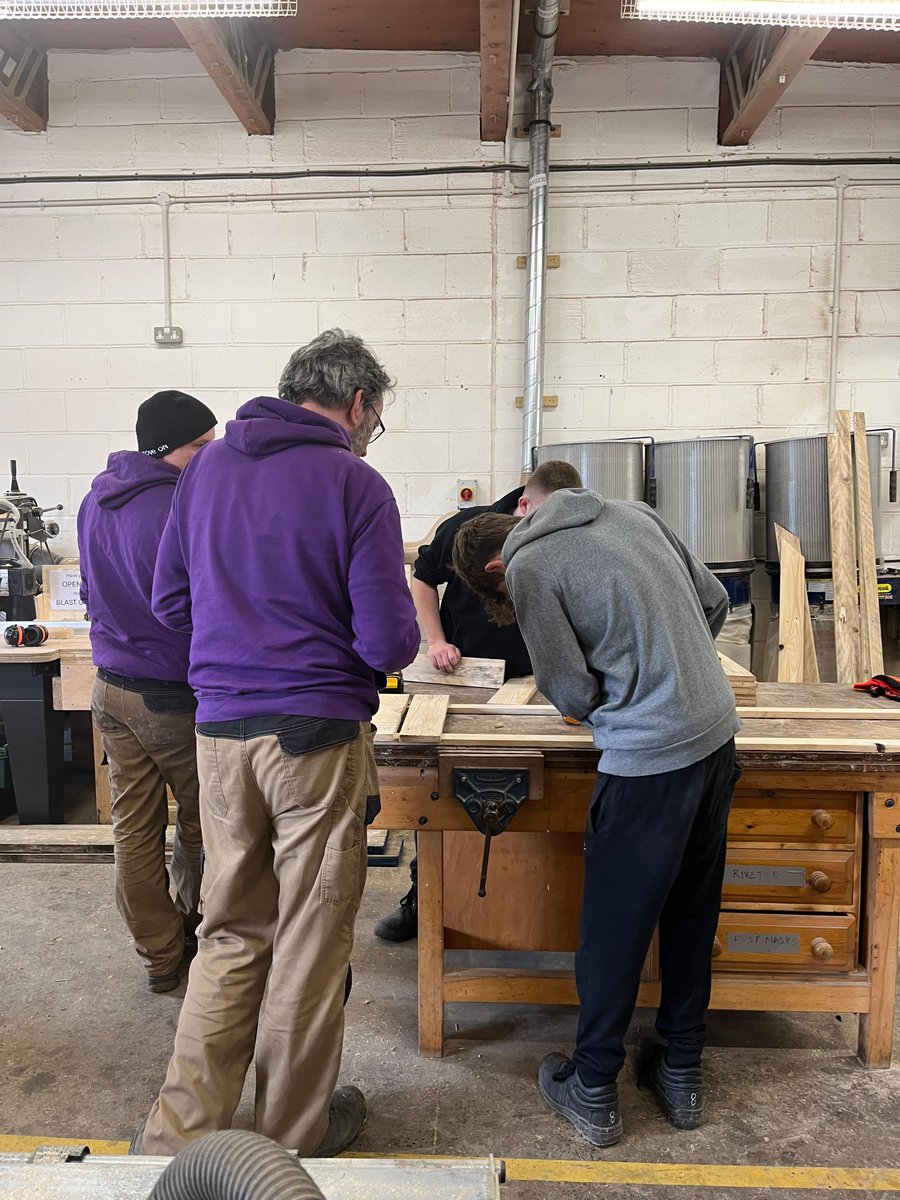 Week three for the young people from @moveonscotland 'Building Brighter Futures' programme in our workshop! 📸Jamie and Jayden got busy working as a team sanding and constructing wall panels for a sensory wall project in our workshop 🔨 #employabilitytraining