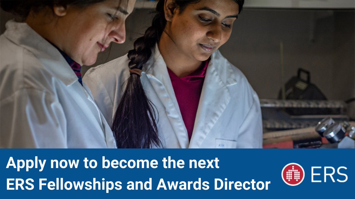 ERS is looking for a new Fellowships and Awards Director This key role in the ERS Science Council helps the Society to be a leading supporter of healthcare professionals, and sustain the development of promising respiratory projects Apply before 31 May: ersnet.org/news-and-featu…