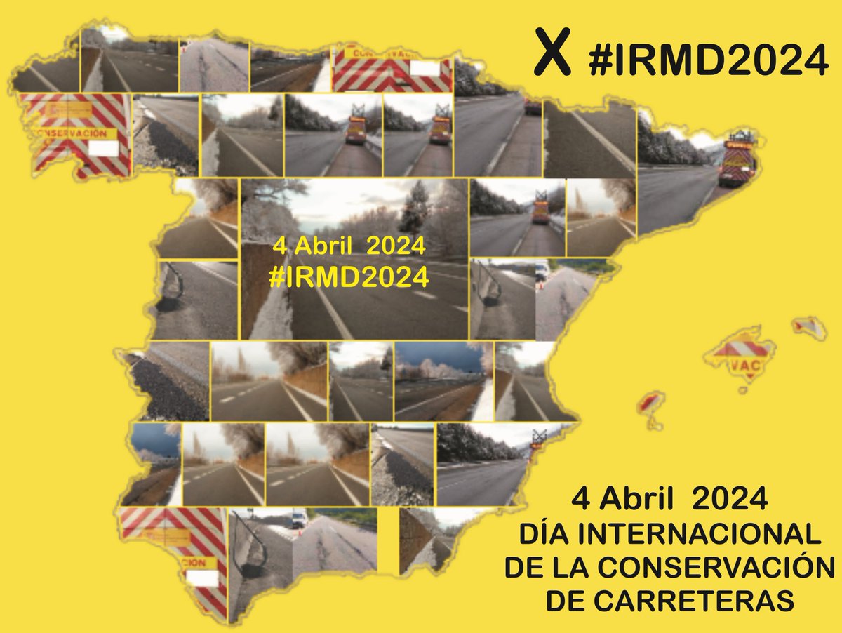 🗓️4 de Abril 2024 Día Internacional de la Conservación de Carreteras!La jornada nació en 2018 con el objetivo de concienciar sobre los beneficios del mantenimiento preventivo de carreteras en el medio ambiente, #Retweet con #IRMD2024 <a href="/ConservacionC/">Conservación de Carreteras</a> <a href="/asefma_es/">asefma</a> <a href="/Itafec/">itafec</a> <a href="/Perisandru/">#Carreterasyalgomas Andrea Peris</a>