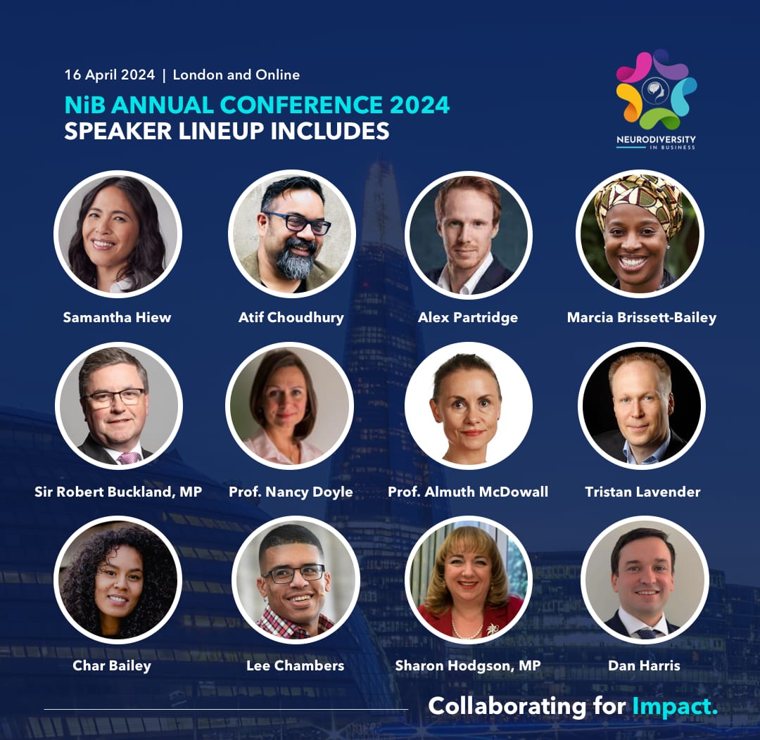 I’m passionate about the need to create a neuroinclusive society, and thus I’m proud to be supporting @DanielJHarrisUK and @NDinBusiness whose annual conference this year is on 16 April, both in London and virtually. nib.eventsair.com/nib-annual-con…