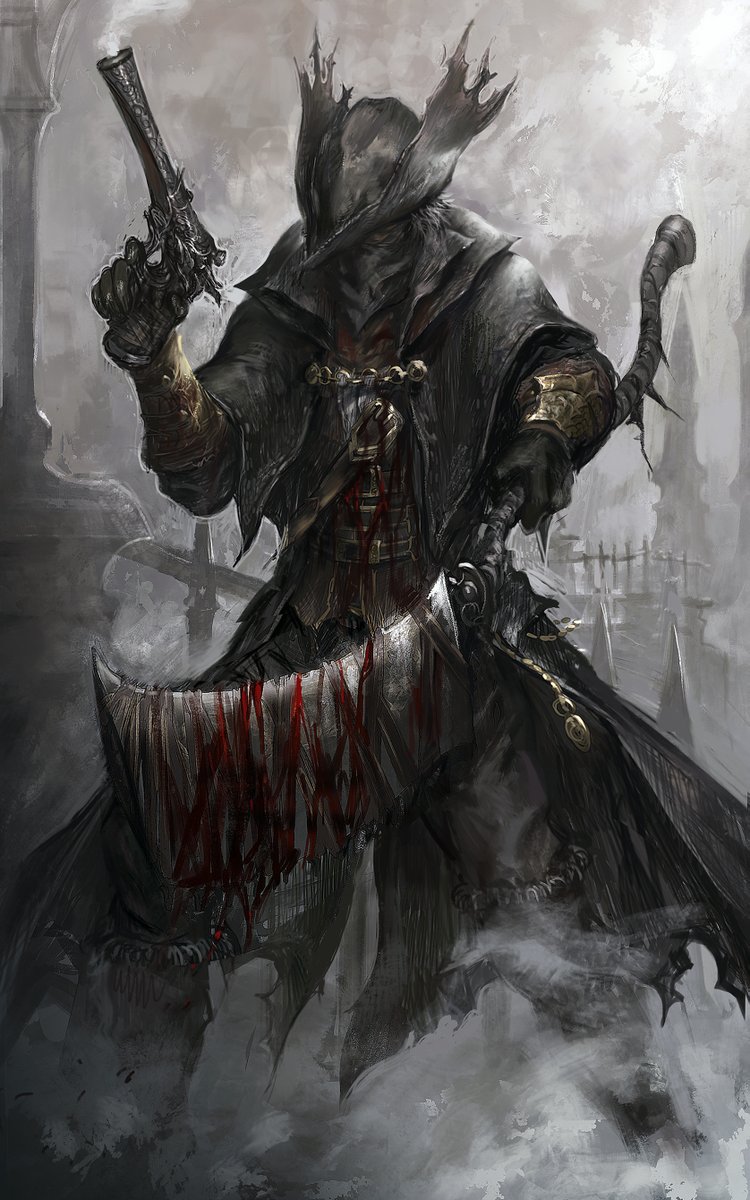 The hunter X commision version #Bloodborne #HUNTER #darkfantasy #Commission #イラスト #Illustrator
