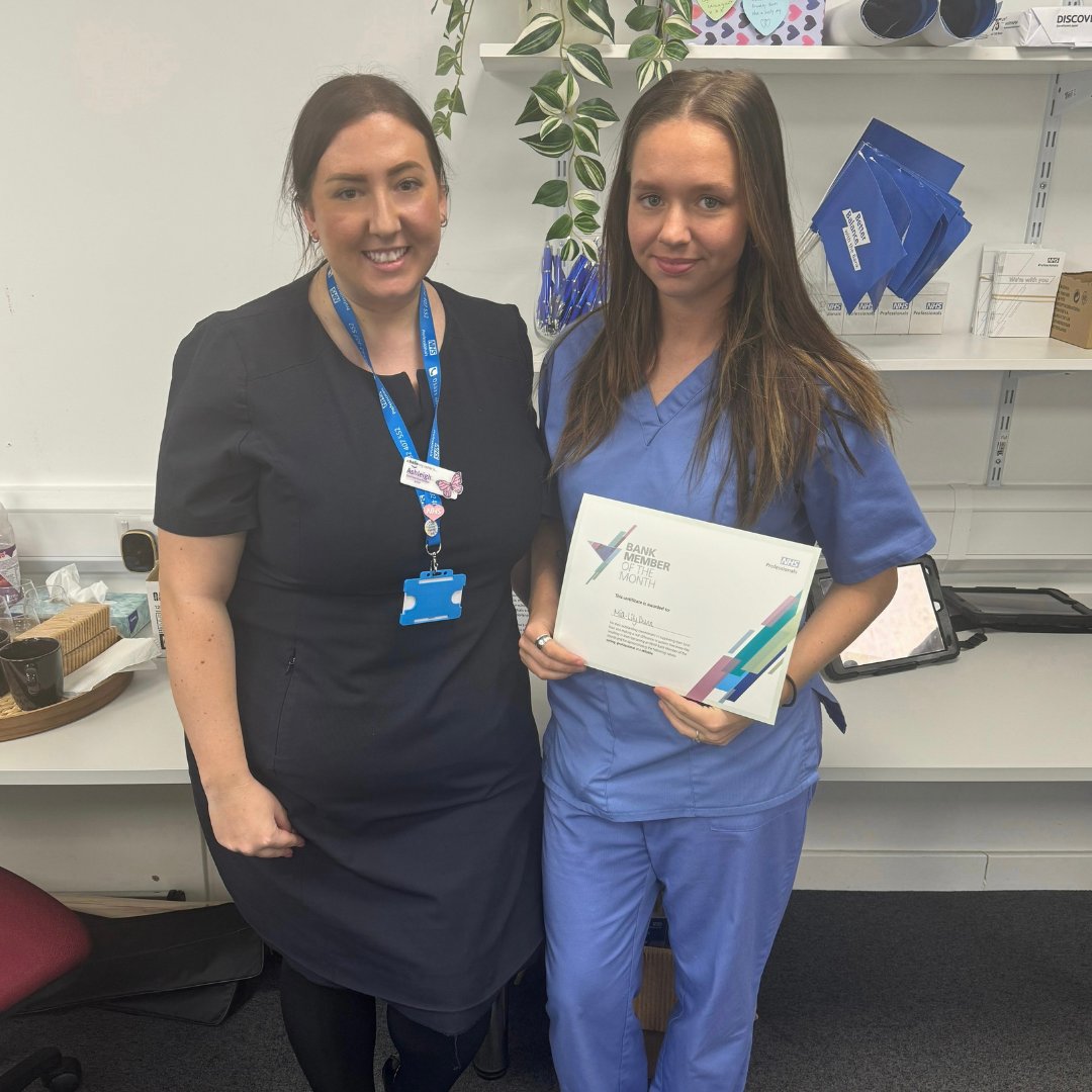 Mia Lily Dunn, a Healthcare Support Worker from @RoyalDevonNHS was our #BankMemberoftheMonthAward winner for the South this February. Thank you, Mia, for making such a positive difference to your patients, the NHS, and your Trust. #RewardAndRecognition #ThankYouNHS