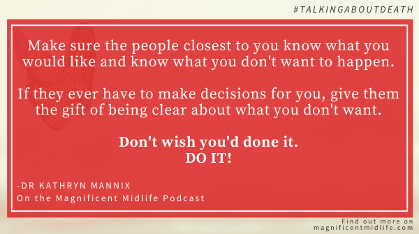 MagnifMidlife's tweet photo. An inspiring and empowering interview with the remarkable Dr Kathryn Mannix, author of With The End In Mind. She wants us all to feel more comfortable talking about death and dying. https://t.co/bsLFBpCfgb #ItsTimeToTalkAboutDying #TalkingAboutDeath #WithTheEndInMind https://t.co/pSiISFU4Ky