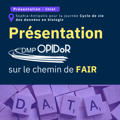 INIST_CNRS's tweet photo. 📅Jeudi 4 avril 🔬🌐L'INIST est ravi de participer à la journée sur le "Cycle de vie des données en biologie" à @SophiaAntip0lis. Marie-Christine Jacquemot-Perbal présentera le DMP OPIDoR🧑💼 #GestionDesDonnées #Biologie #INIST #OPIDoR #CycleDeVieDesDonnées https://t.co/3CFM2QcF8B