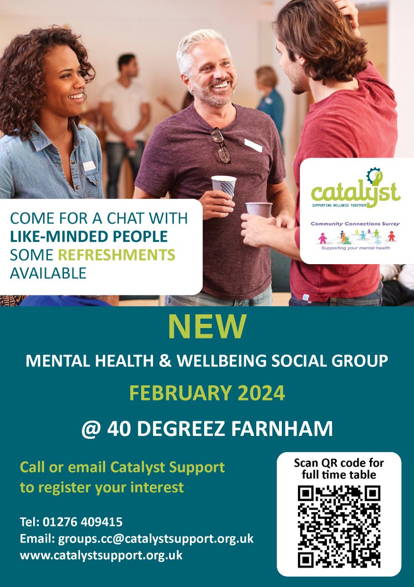 Mental Health & Wellbeing group on here today & every other Thursday afternoon run by @CATALYSTethos . Get in touch if you need support.