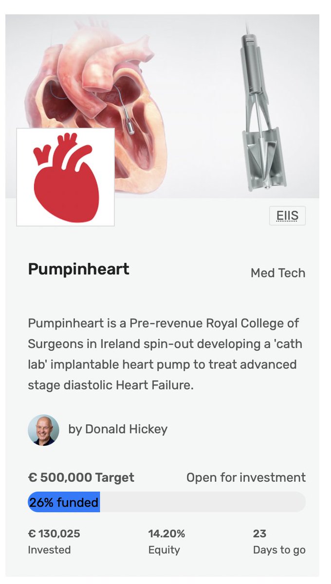 PURDYLUCEY (@purdylucey) on Twitter photo Meet our client: Pumpinheart.
This dynamic #medtech #startup has developed an implantable heart pump for patients with advanced heart failure.
Currently raising €5m in seed funding.
Learn more <a href="/Sparkcrowdfund/">Spark Crowdfunding</a>: sparkcrowdfunding.com/campaign.php/p…
#PatentLaw <a href="/DrAamirHameed/">Aamir Hameed</a> #IPlaw Meet our client: Pumpinheart.
This dynamic #medtech #startup has developed an implantable heart pump for patients with advanced heart failure.
Currently raising €5m in seed funding.
Learn more <a href="/Sparkcrowdfund/">Spark Crowdfunding</a>: sparkcrowdfunding.com/campaign.php/p…
#PatentLaw <a href="/DrAamirHameed/">Aamir Hameed</a> #IPlaw