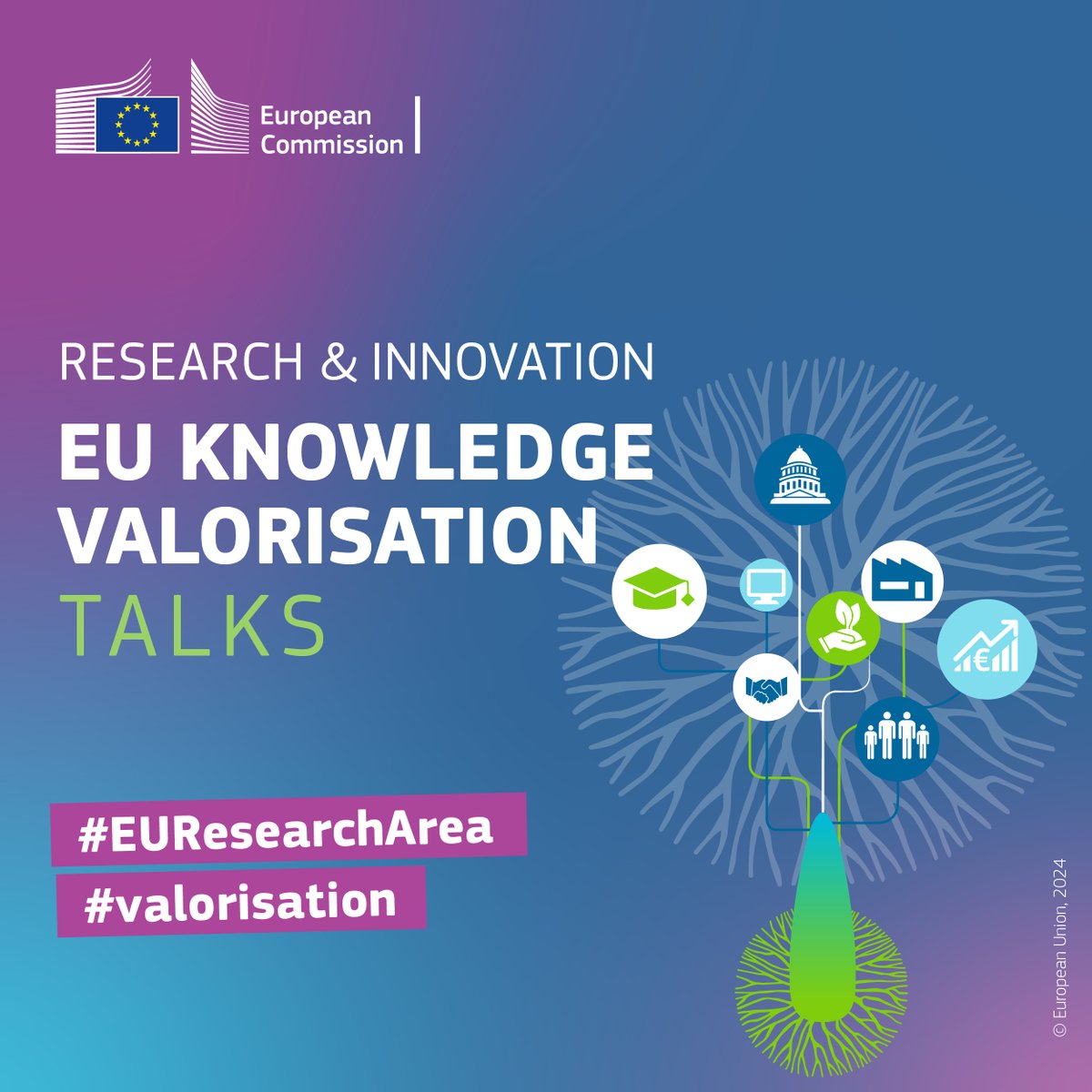 📢Come to share & tell your best practices at the 2024 EU Knowledge Valorisation Talks! AI - June 27 Research security - September 24 Social sciences &humanities - November 19 Apply before 10 May👉europa.eu/!X9v6qr