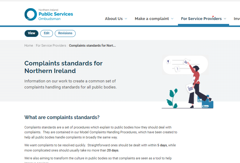 Making a complaint can feel daunting, but your feedback can lead to positive change. We encourage all public bodies to value complaints and use them to help improve services. Read about our work to standardise complaints handling in the public sector at: nipso.org.uk/service-provid…