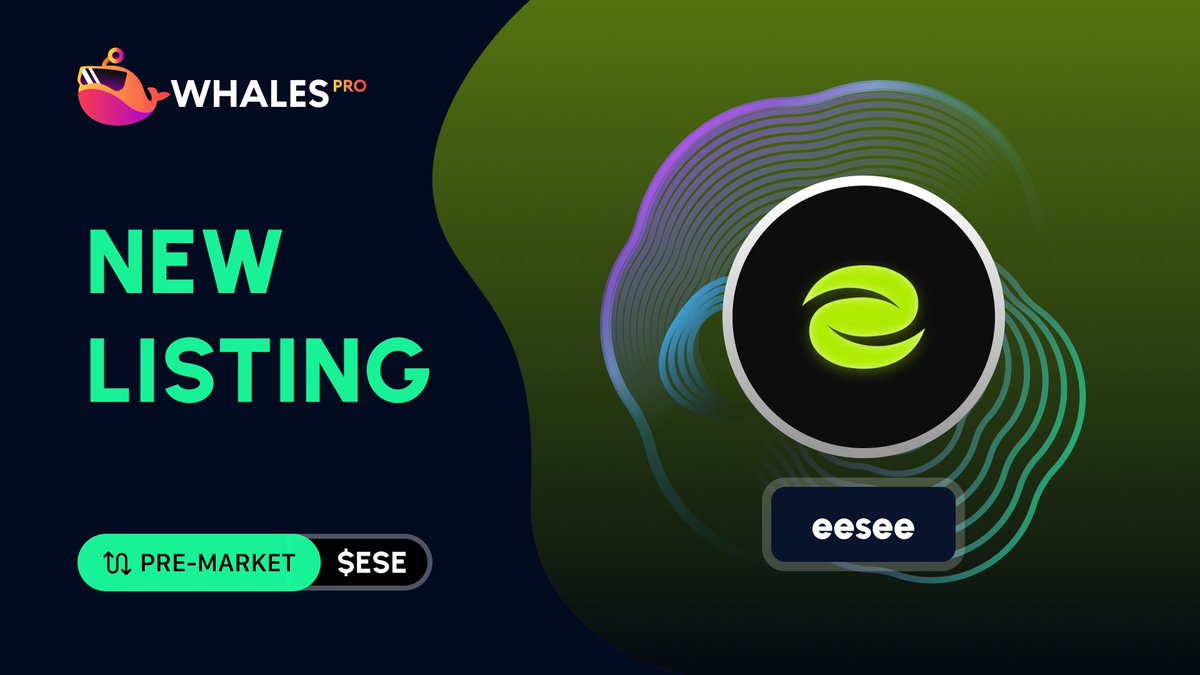 Pre-Market Listings: $ESE @eesee_io pro.whales.market/pre/Blast/ESE @eesee_io has announced the snapshot for their Phase 1 airdrop campaign. Early supporters of the $1.3B TVL projects on @Blast_L2 will be rewarded with $ESE allocations. Trade $ESE allocations now on @WhalesMarket