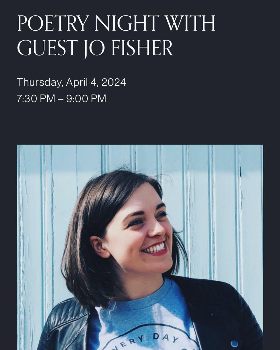 TONIGHT at Goldfinch Books in Alton, Hampshire — fabulous guest poet @jo_fisher_, open mic, bar, immaculate vibes. Come join us! 💖