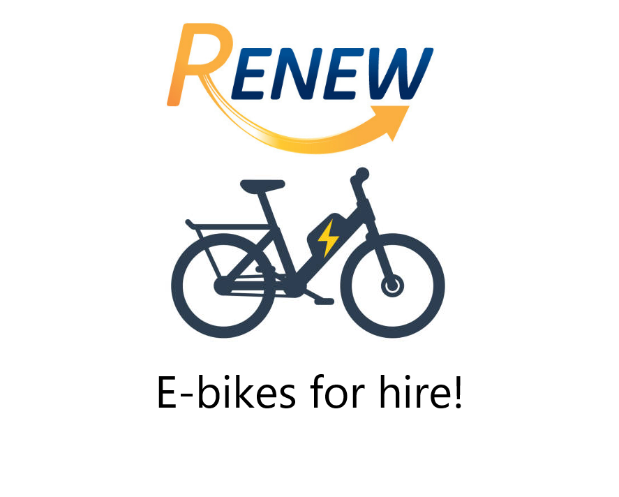 Hi all, we at <a href="/RenewEnterprise/">Renew Enterprises</a>  are happy to let you know we offer e-bikes for hire! Come in or send us a message if you have any inquires 😁

You can find us at 1-2 Johnstown, X91 WN1N beside the old Wander Inn😁