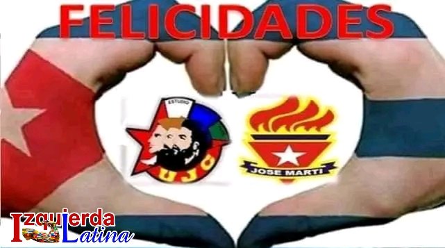 Ya estamos de fiesta 🎉, hoy #Cuba celebra el 63 aniversario de la @OPJMCuba y el 62 de la @UJCdeCuba. Felicidades muchachos, ustedes siguen siendo la vanguardia de la Revolución. #XIICongresoUJC #CreaTuFelicidad. @IzquierdaUnid15 .