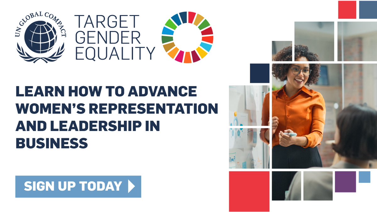 Do you want to better understand your company’s gender equality performance? Join our 2024 #TargetGenderEquality Accelerator to identify challenges and opportunities and develop an action plan for advancing women’s representation in business. 

Sign up at unglobalcompact.org/take-action/ta…