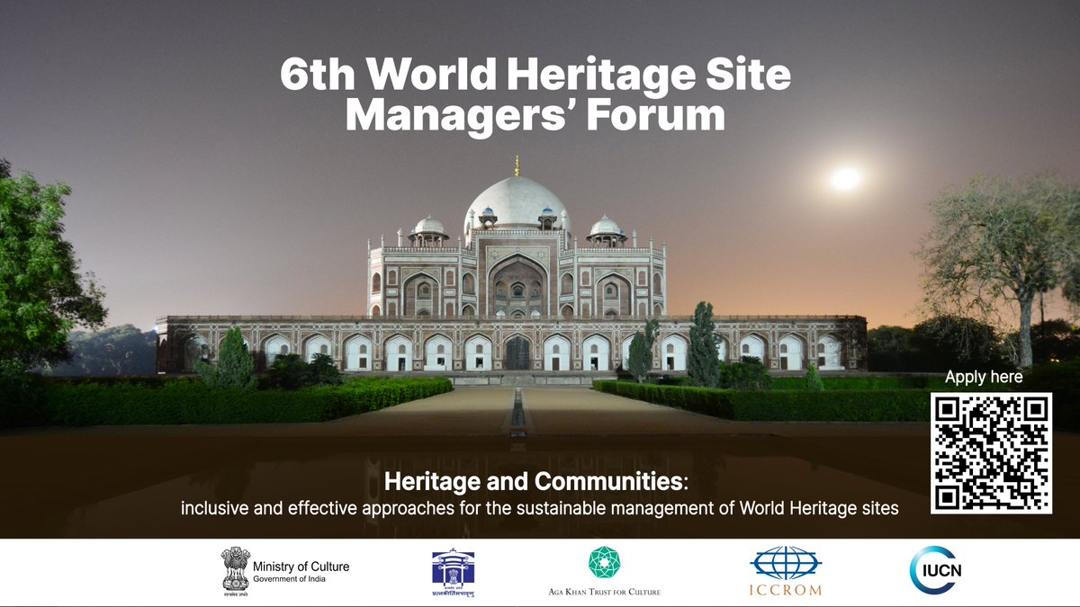 📣Applications are now open for the 6th #WorldHeritage 🌍 Site Managers' Forum in #NewDelhi #India! Are you a Site Manager wanting to participate in this year's Forum? Learn more + apply here by 25 April ⬇️  whc.unesco.org/en/whsmf24 #WHSMF24