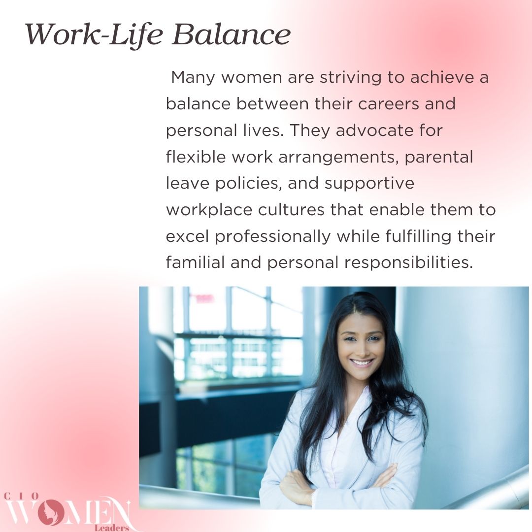 Striving for work-life balance, women advocate for flexible work arrangements and supportive workplace cultures to excel professionally while nurturing personal lives.

#WorkLifeBalance #FlexibleWork #SupportiveCulture #CareerAndFamily #WorkLifeIntegration