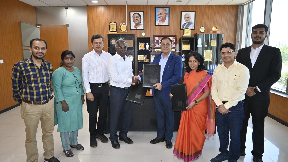 Technology Licensing Ceremony Of ‘An enzymatic process for the production of anti-diabetic sugar, D-Allulose’ developed by Center of Innovative and Applied Bioprocessing (DBT-CIAB; Dr Sudhir P Singh's team) to M/s. Kothari Sugar and Chemicals Limited, Chennai.@DBTIndia