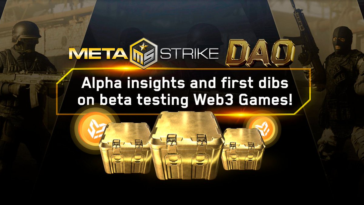 If being at the forefront of gaming innovation is important to you, keep reading 👇 Alpha insights and first dibs on beta testing Web3 games are just a few perks of being in the MetastrikeDAO. We're reimagining the player-reward experience.
