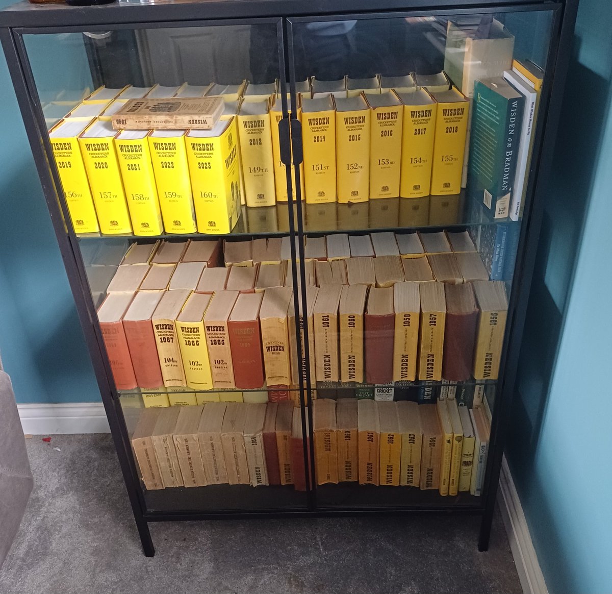 @WisdenAlmanack Got every Almanack since 1945, and a handful from between the wars. Can't wait for a new issue every April - start of the cricket season for me #mywisdencollection